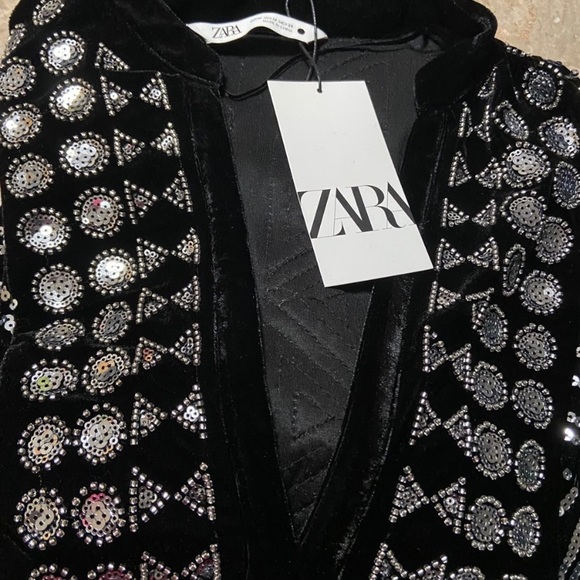Zara sequined velvet dress - Picture 9 of 10